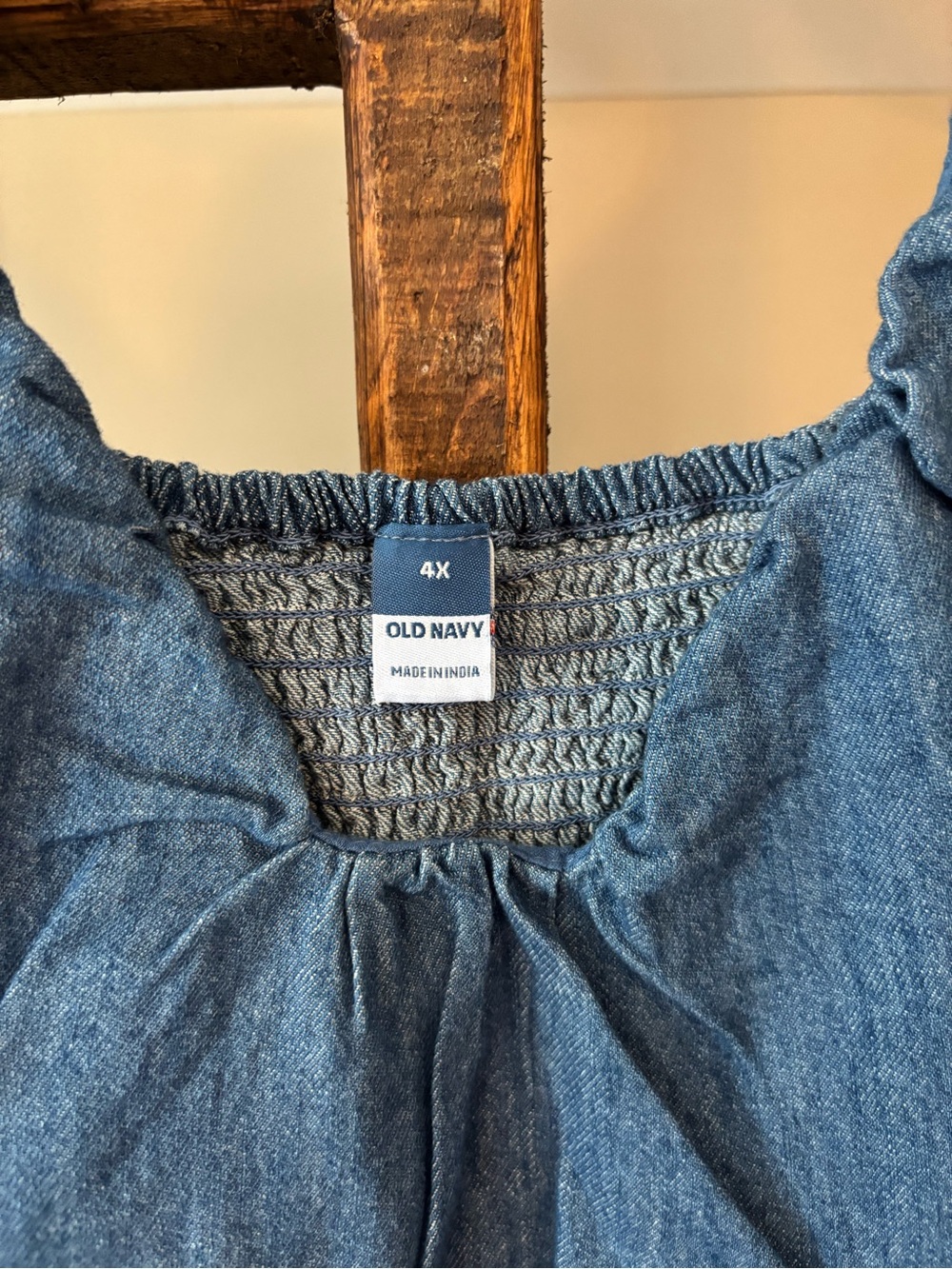 Old Navy Blue Chambray Midi Dress NWT - Picture 3 of 5
